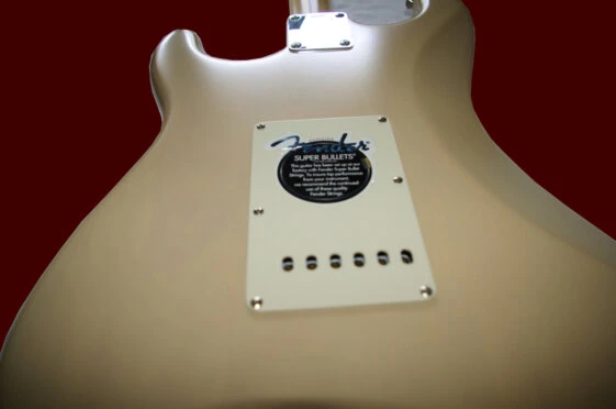 Nahaufnahme Stratocaster Rückseite